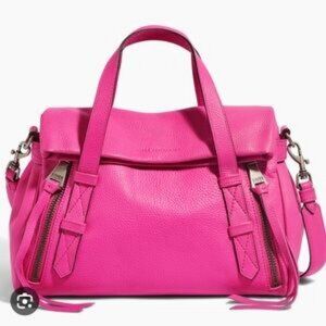 Aimee Kestenberg Hot Pink Bali Double Entry Satchel RARE NEW